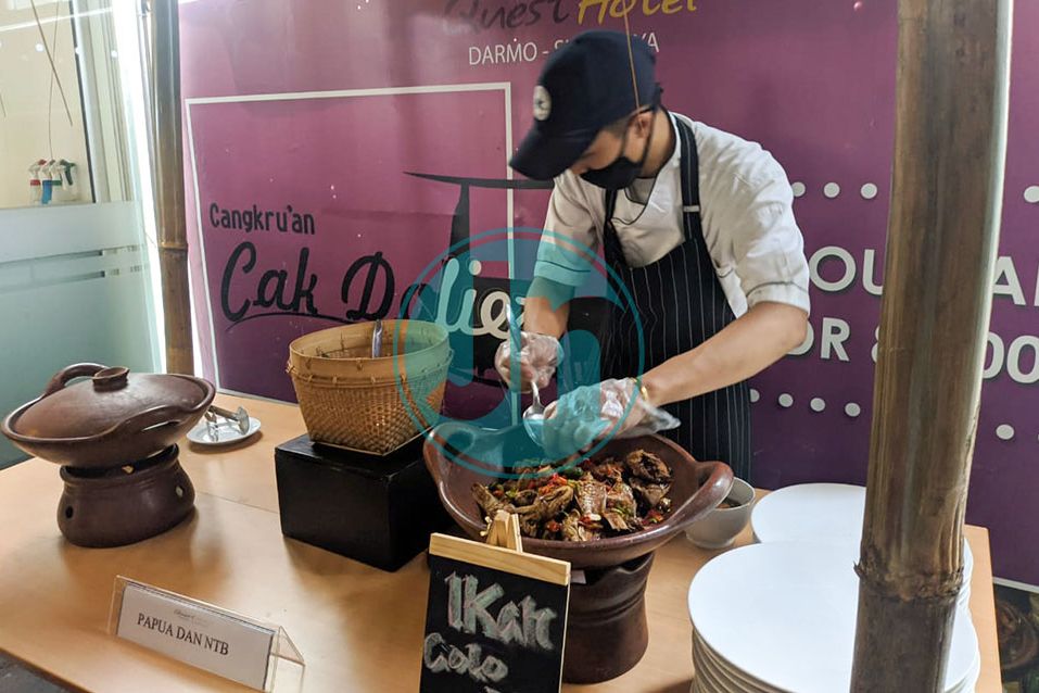 KULINER PAPUA DAN NTB: Dalam ‘Nusantara Food Questival’ Quest Hotel Darmo Surabaya juga menyajikan menu yang menjadikan masakan khas kuliner dari Papua dan NTB, Selasa 26 Januari 2021. Fotografer: Restu
