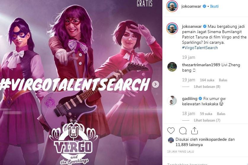Setelah Gundala, Joko Anwar Berburu Pemeran di Film Virgo