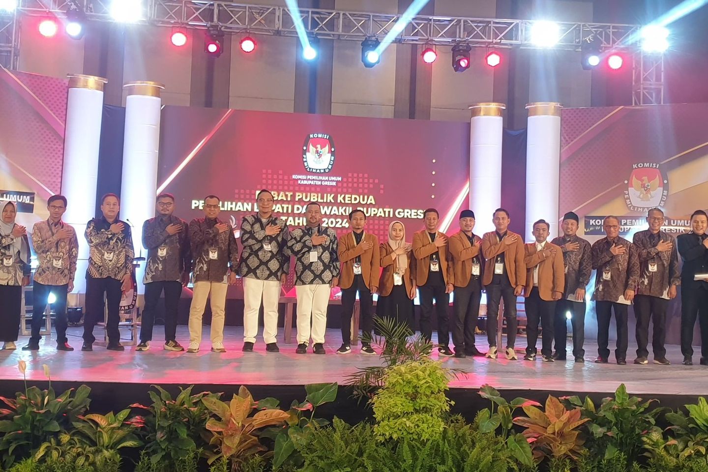 Debat Publik Kedua, KPU Gresik Ajak Paslon dan Masyarakat Sukseskan Pemilu Damai