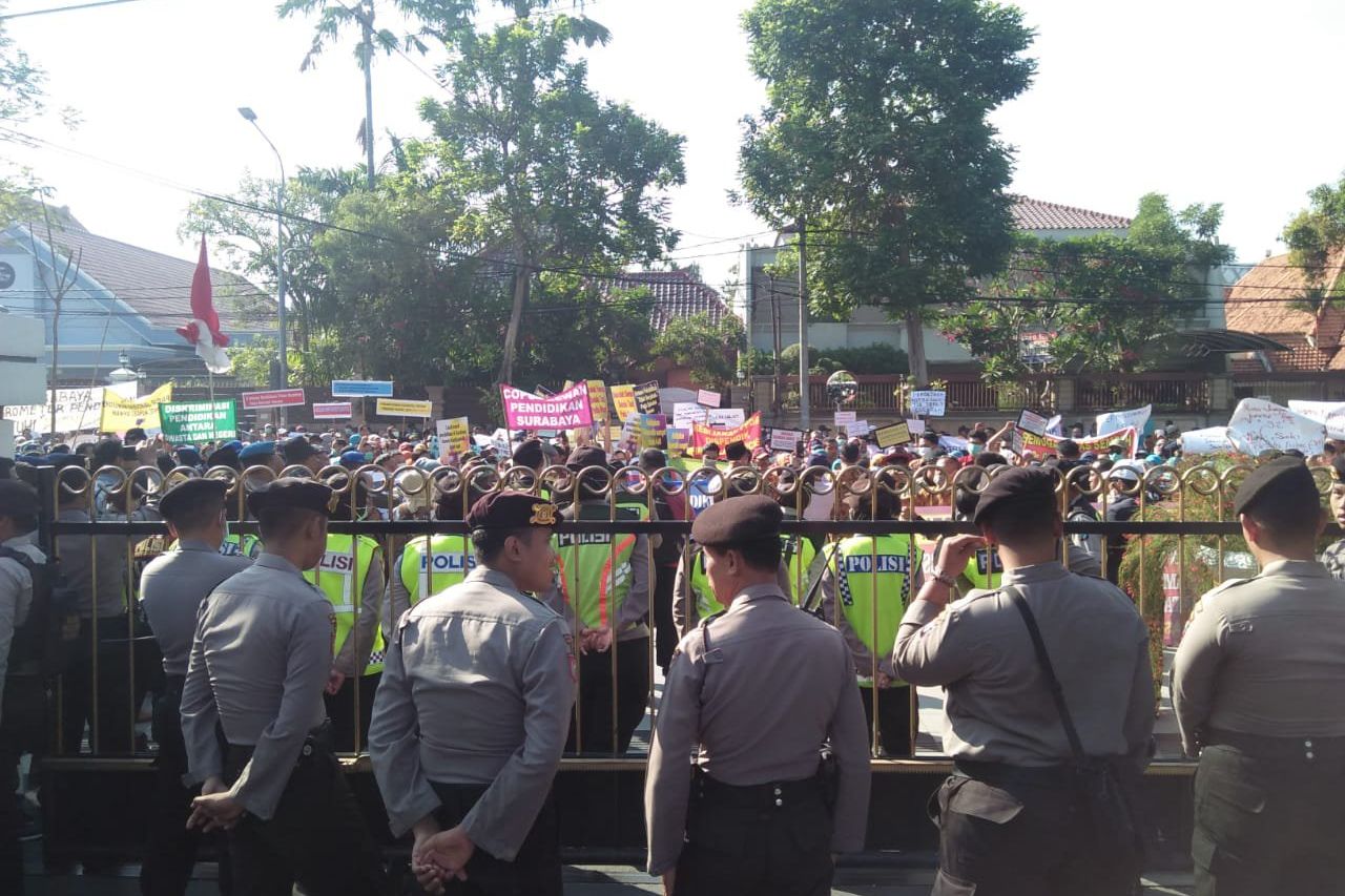 Ribuan Guru Swasta Sebut Dispendik Ingkari Perjanjian Soal Pagu 