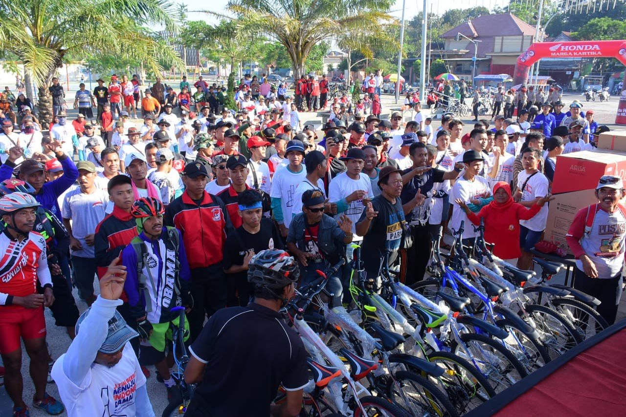 Pasca Pemilu 2019, Polres Blitar Kampanye Damai Gandeng Ribuan Pesepeda