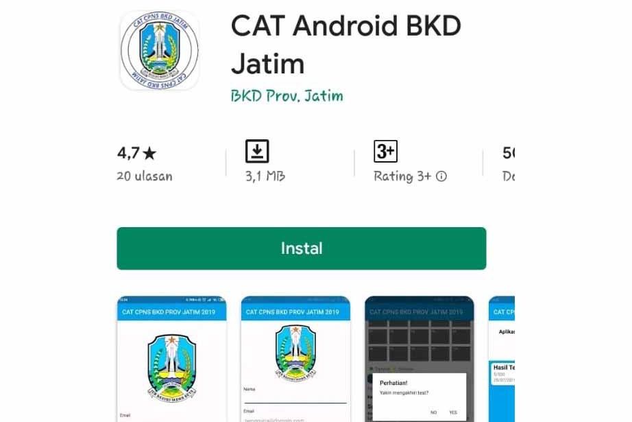 BKD Jatim Luncurkan Aplikasi CAT untuk Latihan Tes CPNS