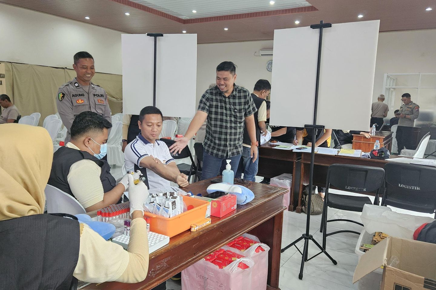 Anggota Polri dan ASN Polres Mojokerto Kota Jalani Pemeriksaan Kesehatan Rutin
