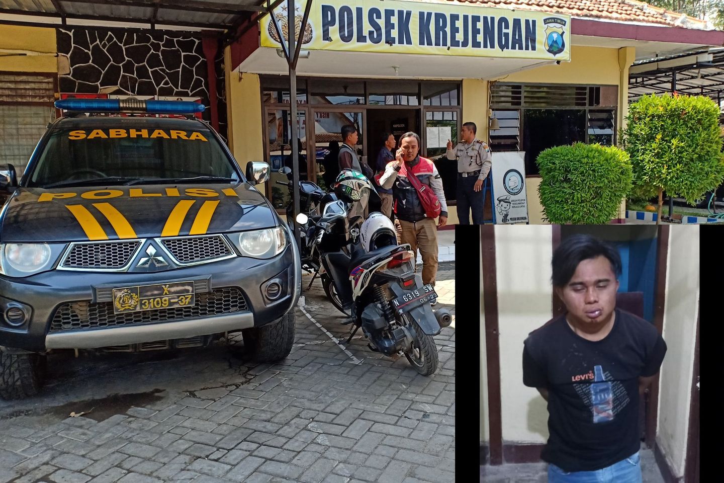 Mabuk, Seorang Pemuda Serang Mapolsek Krejengan Probolinggo
