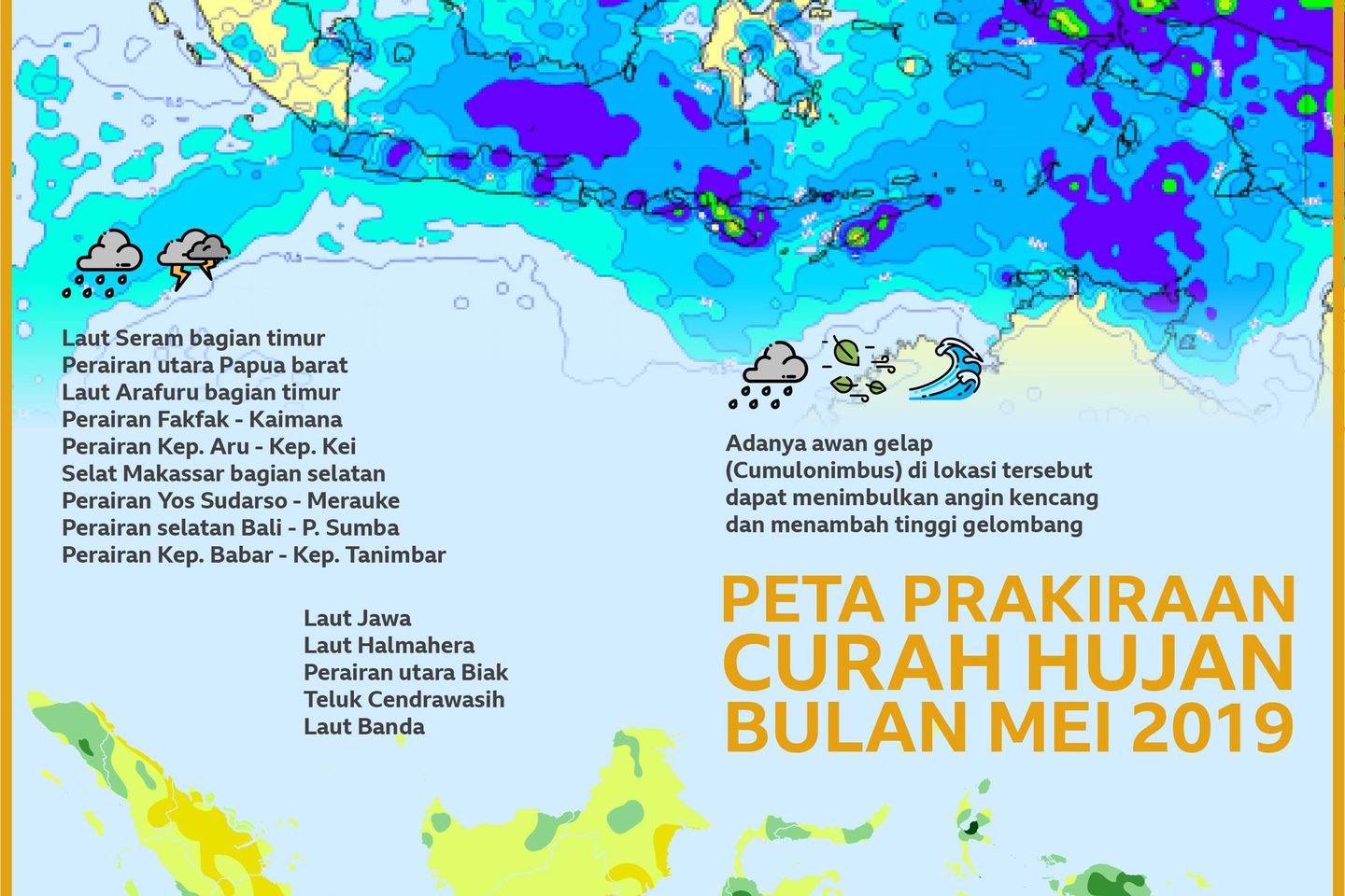 Waspadai Hujan Lebat Bulan Mei