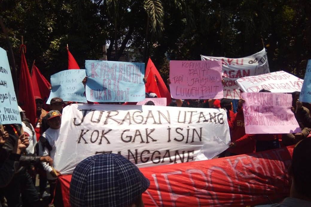 SPBI Unjuk Rasa Desak Disnaker Jatim Menindak Perusahaan Curang