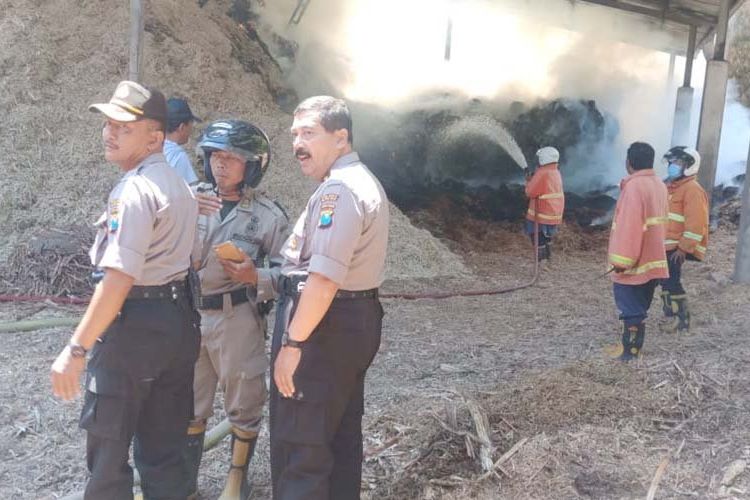 Gudang Pabrik Penggilingan Tebu di Blitar Ludes Terbakar