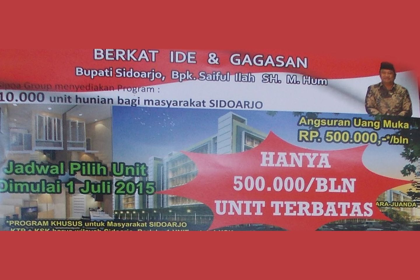 Korban Sipoa Tergiur Membeli Karena Foto Bupati Saiful Ilah