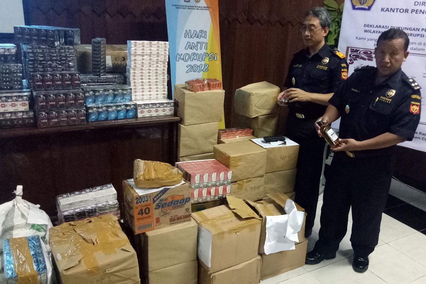 Bea Cukai Blitar Sita Ribuan Batang Rokok Ilegal