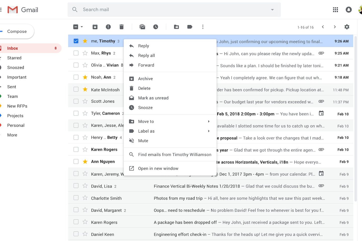 Google Tambah Fitur Pada Klik Kanan Gmail