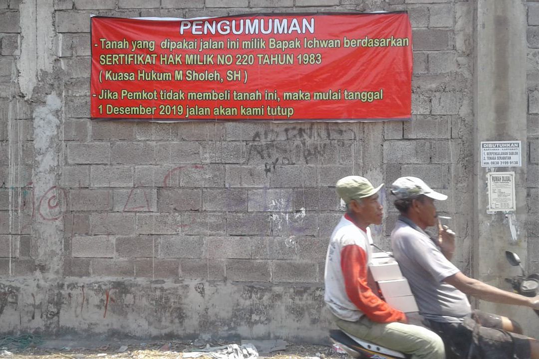 Jadi Jalan Umum, Pemilik Lahan di Tambak Wedi Minta Pemkot Membeli Tanah