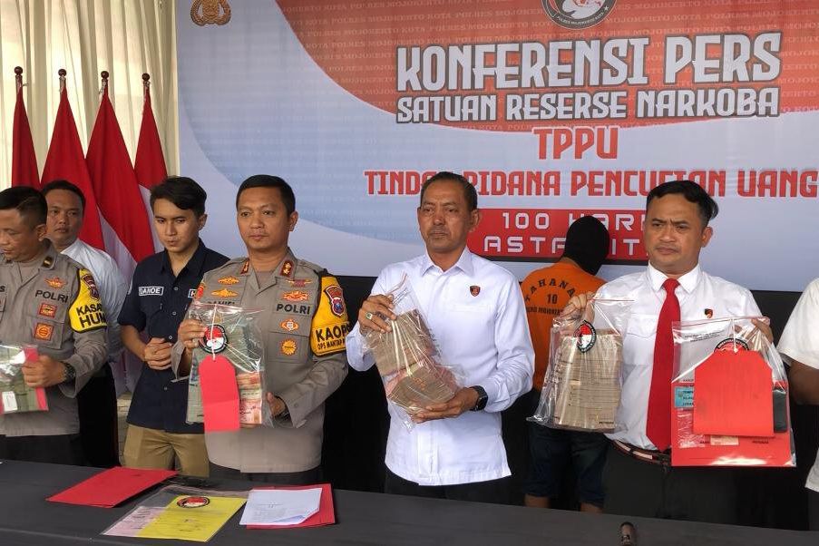 Polres Mojokerto Kota Sita Aset Hasil Bisnis Narkoba Rp2,5 Miliar