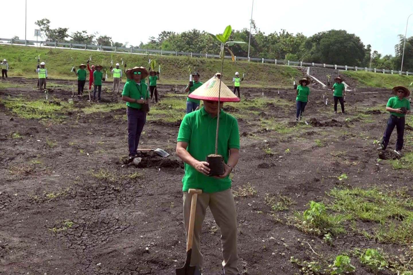 Lahan di Jalur Tol Paspro Ditanami 30 Ribu Pohon