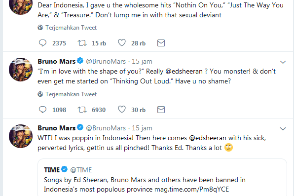 Protes Bruno Mars Pada KPID Jawa Barat