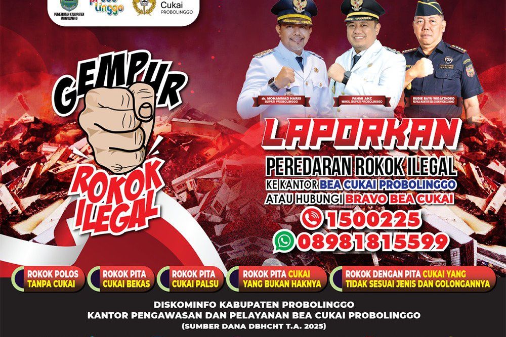 Pemkab dan Bea Cukai Probolinggo Gencarkan Kampanye Gempur Rokok Ilegal