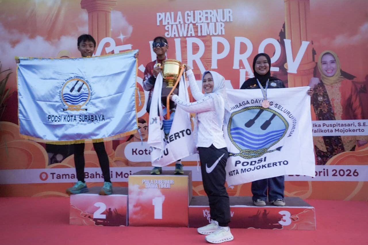Atlet Kota Mojokerto Sabet Tiga Besar di Kejuprov Dayung Jatim 2026
