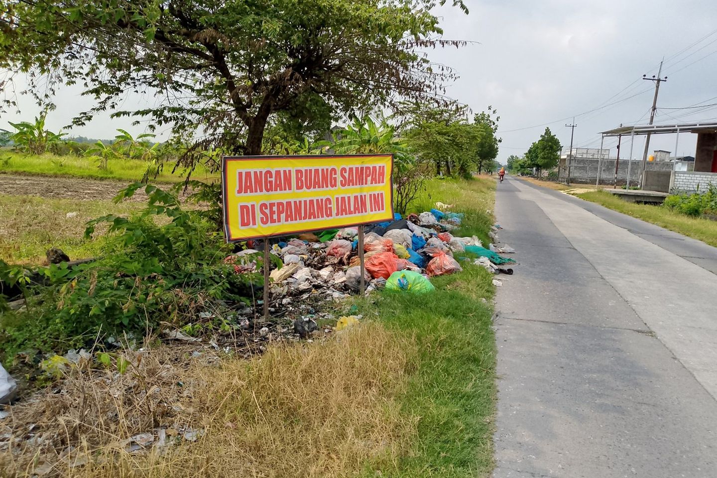 Masyarakat Keluhkan TPS Liar di Pinggir Jalan Waduk Gondang Lamongan