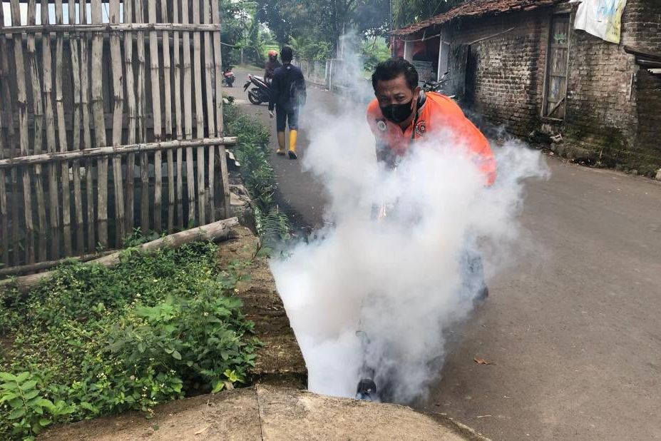 Tiga Anak di Dlanggu Terjangkit DBD, Perangkat Dusun Lakukan Fogging