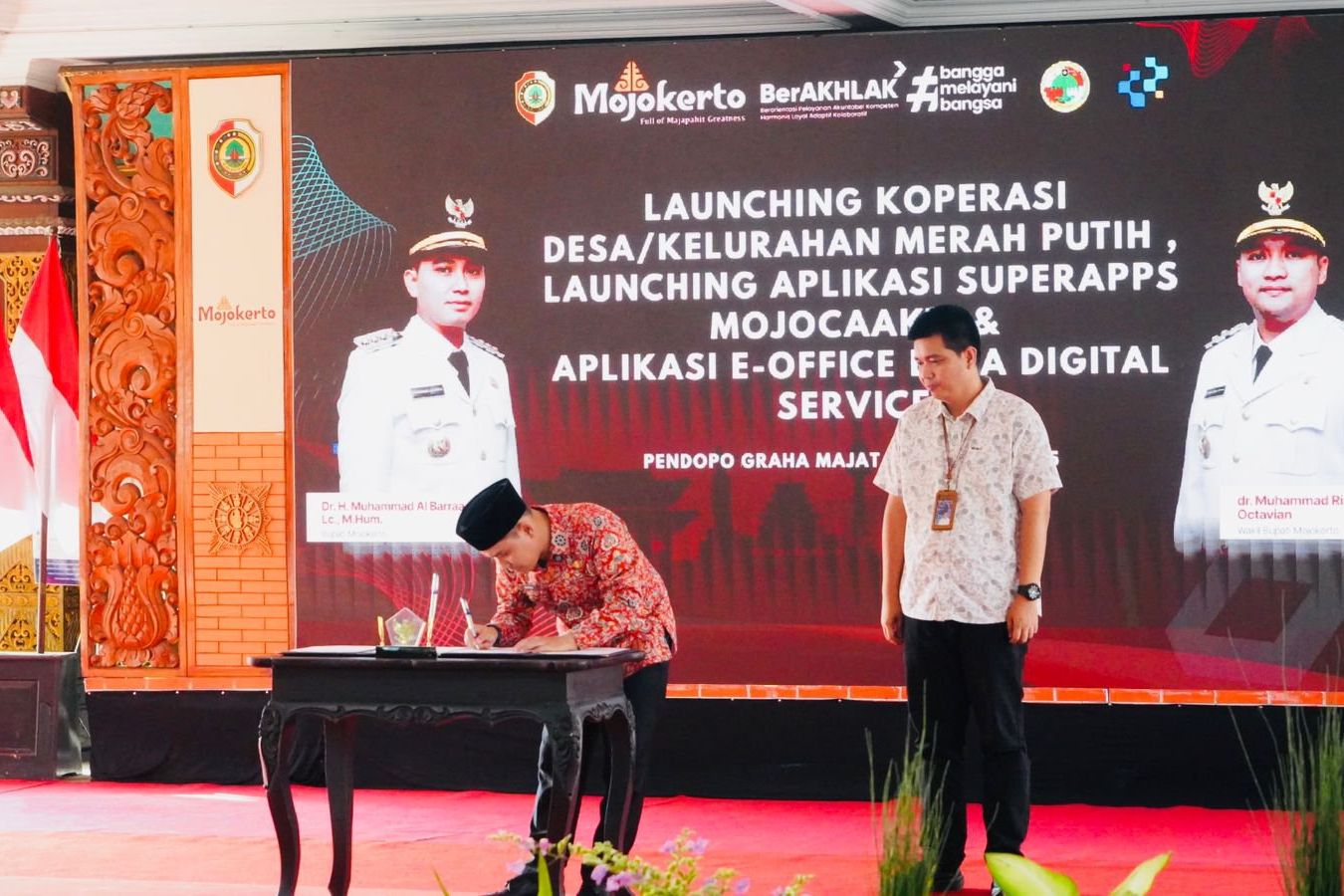 Pemkab Mojokerto Luncurkan 120 Koperasi Merah Putih dan Aplikasi Digital Desa