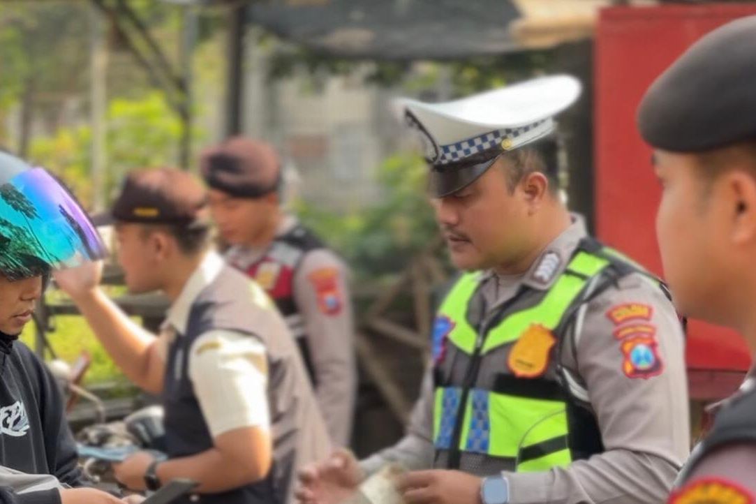 Satlantas Polres Mojokerto Gelar Operasi Patuh di Mojosari, 53 Pelanggar Terjaring