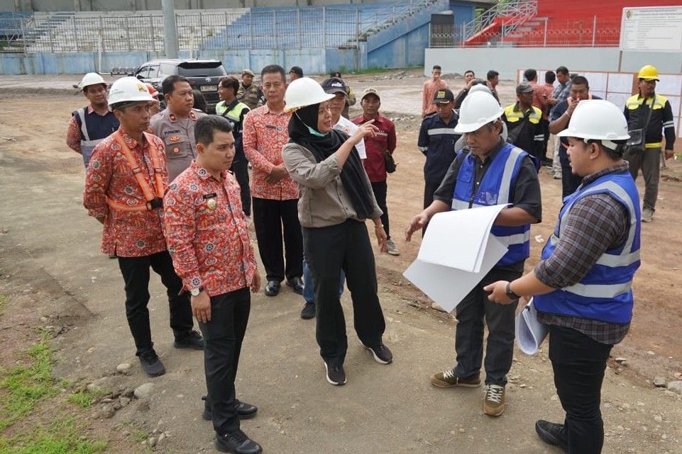 Renovasi Stadion Gajah Mada Mojosari Mojokerto Berlangsung Bertahap