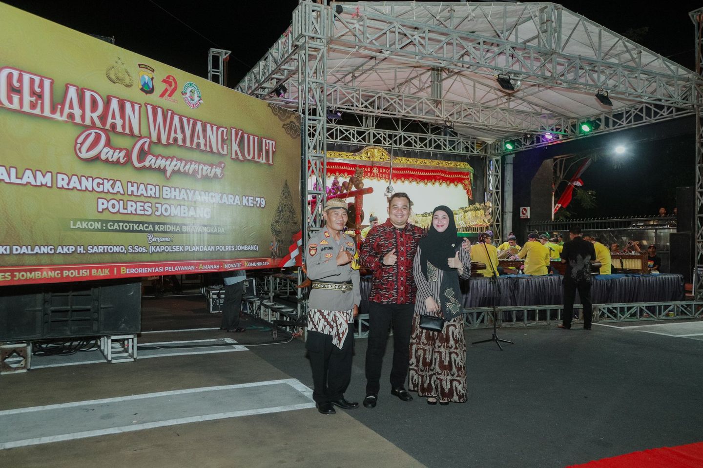 Meriahkan Hari Bhayangkara, Polres Jombang Gelar Pertunjukan Wayang Kulit