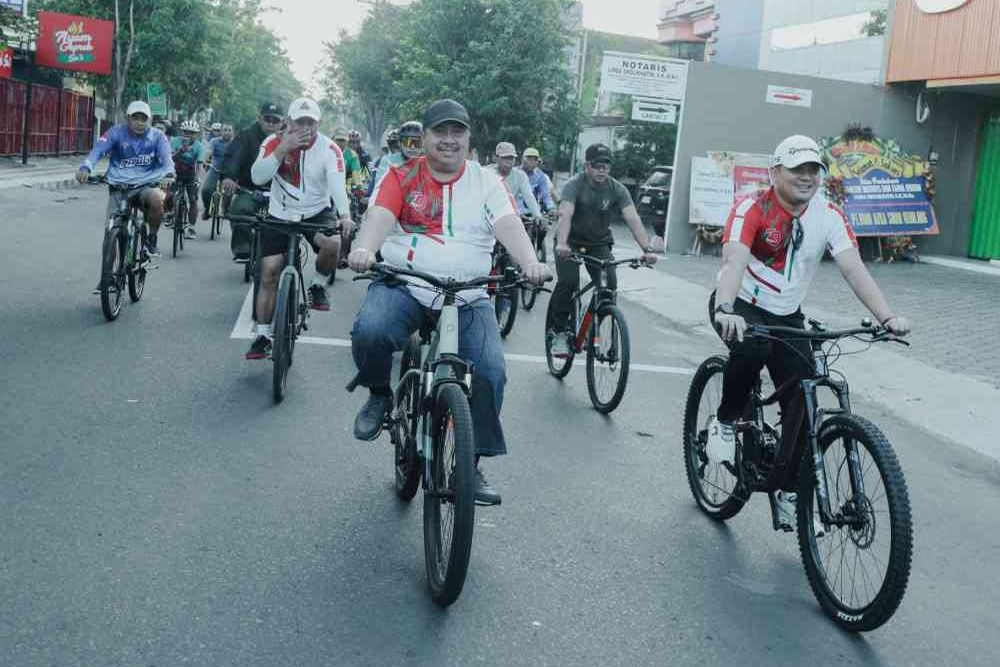 Semarakkan HUT ke-79 Bhayangkara, Polres Jombang Gelar Fun Bike