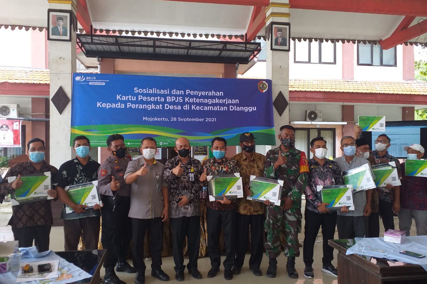 Aparat se-Kecamatan Dlanggu Mojokerto Mulai Jadi Anggota BPJAMSOSTEK