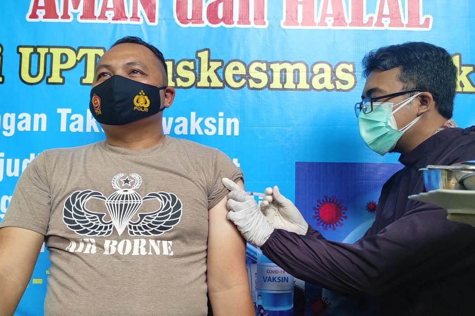 Pimpinan Ada yang Pernah Covid-19, Vaksinasi di Jajaran Forkopimda Kabupaten Mojokerto Diwakilkan