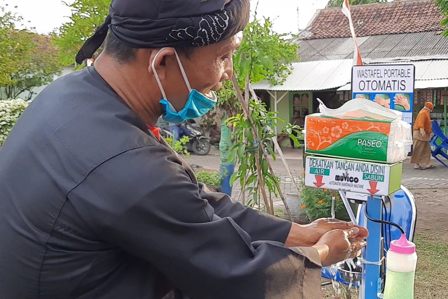 Warga Probolinggo Ciptakan “Muvico", Wastafel Otomatis dengan Sensor