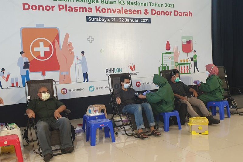 Pelindo III Gelar Donor Plasma Konvalesen di Pelabuhan Tanjung Perak