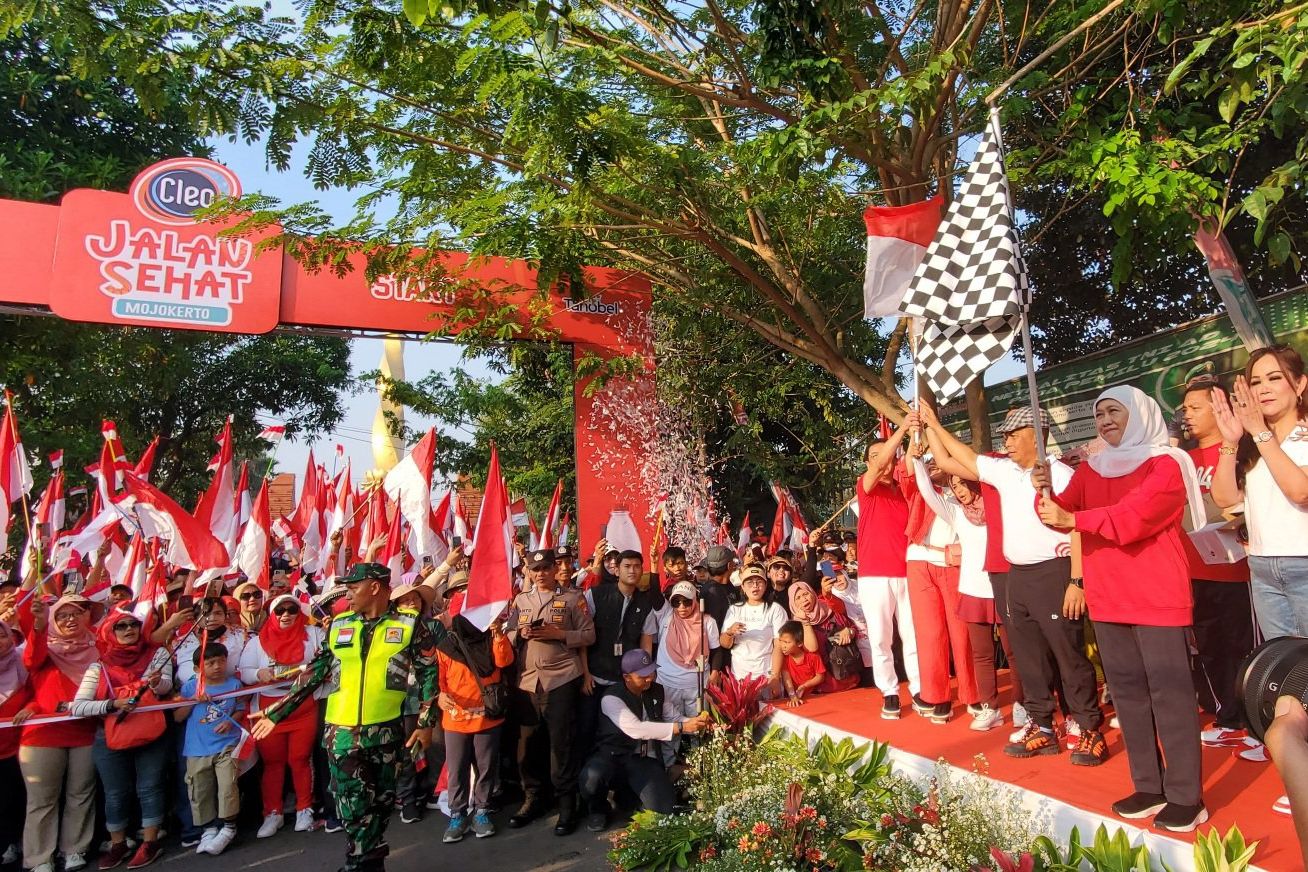 Pemkot Mojokerto Gelar Jalan Sehat HUT Kemerdekaan RI ke-79, Diikuti 30 Ribu Orang