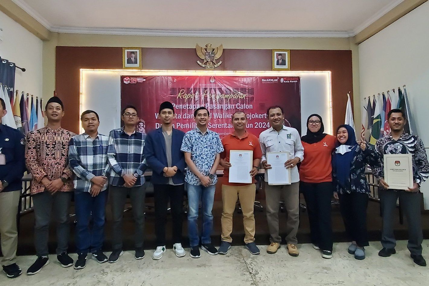 KPU Kota Mojokerto Tetapkan Dua Paslon Wali Kota dan Wakil Wali Kota Mojokerto