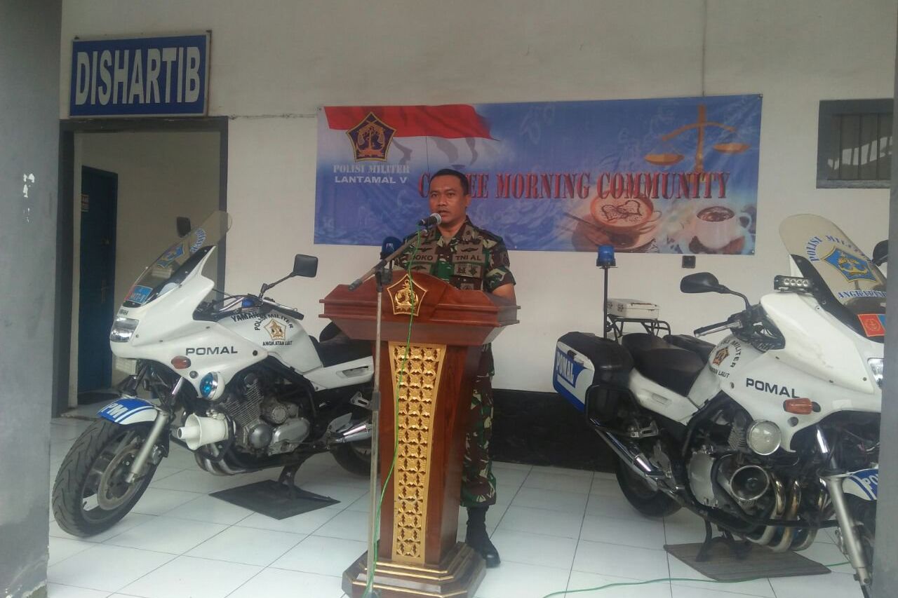 Sinergitas TNI/ Polri, Danpomal Lantamal V Surabaya Tindak Tegas Anggota Melanggar Hukum