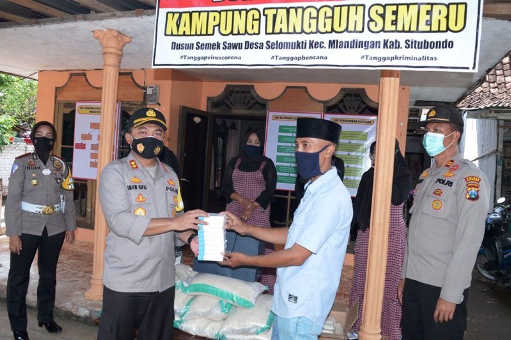 Situbondo Zona Merah Covid-19, Kapolres Minta Optimalkan Fungsi Kuratif Kampung Tangguh