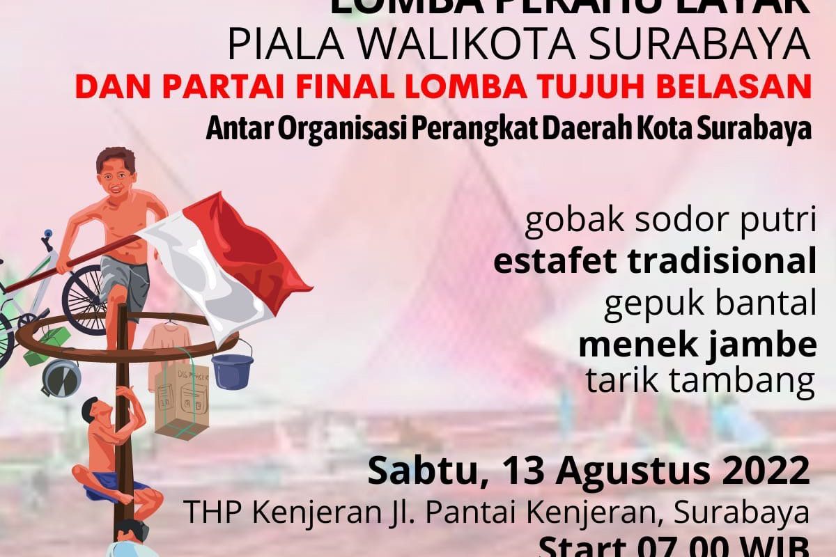 HUT RI ke-77, Nelayan Surabaya Akan Ikut Semarakkan Pesta Rakyat Lomba Perahu Layar di THP Kenjeran