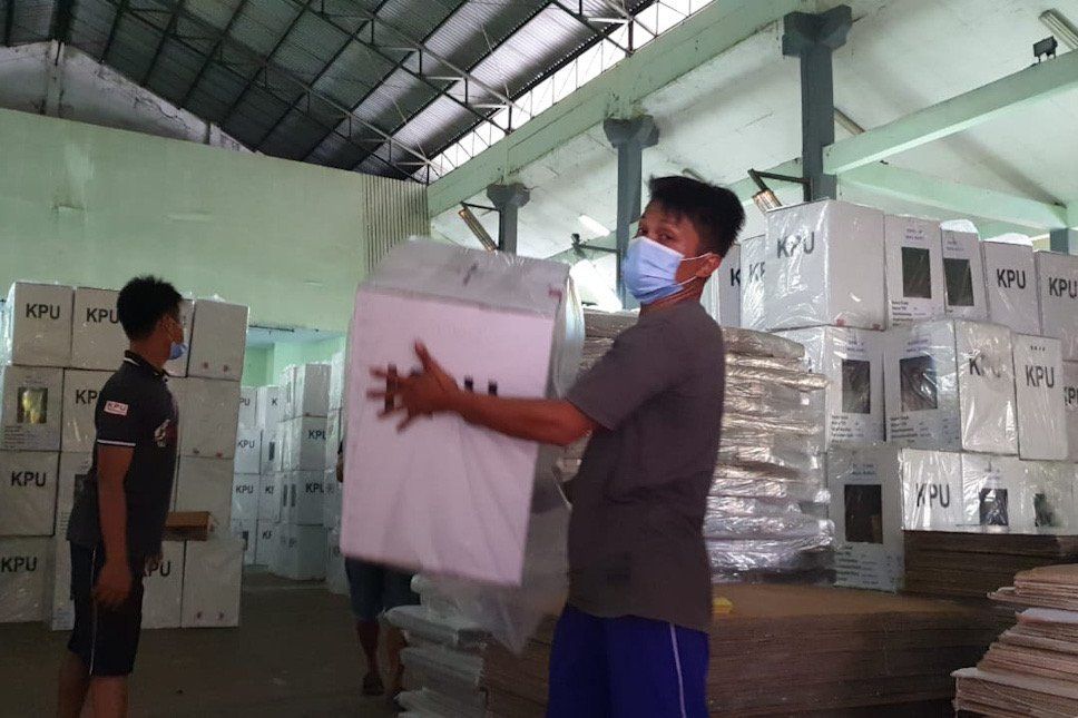 KPU Distribusikan Logistik 844.617 Surat Suara di 2.084 TPS Kabupaten Mojokerto