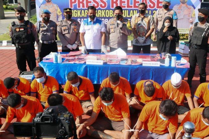 Sebulan, Satreskoba Polres Gresik Ungkap 12 Kasus Narkoba