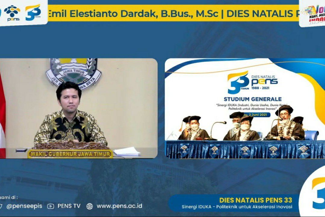 Wagub Jatim Gencarkan <em>Millennial Job Center</em> dalam Orasi Ilmiah Dies Natalis ke-33 PENS