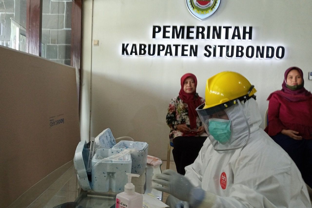 Bupati Positif Covid-19, Sebanyak 32 ASN di Pemkab Situbondo Jalani Swab Test