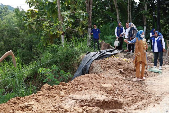 Anggota Komisi V DPR RI Sri Wahyuni, Tinjau Jalan Amblas Ponorogo-Pacitan