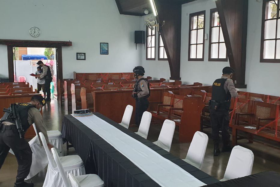 Jelang Perayaan Paskah, Sejumlah Gereja di Bondowoso Dijaga Ketat