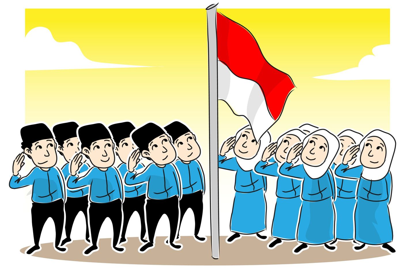 Anak Mantan Teroris Kibarkan Merah Putih