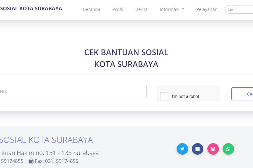 Pastikan Data Penerima Bansos, Warga Surabaya Cukup Cek Melalui Website