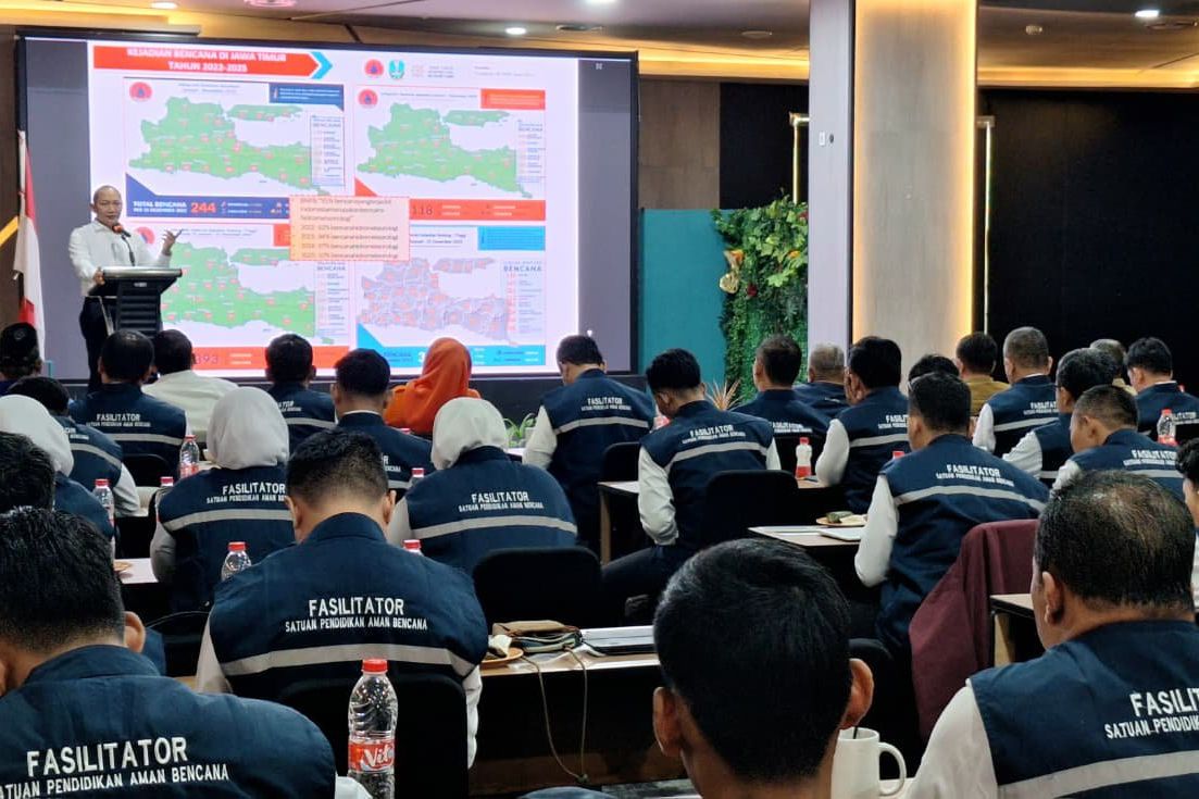 BPBD Jatim Perkuat Budaya Tanggap Bencana di Sekolah, Guru SMA hingga MA Disiapkan Jadi Fasilitator SPAB