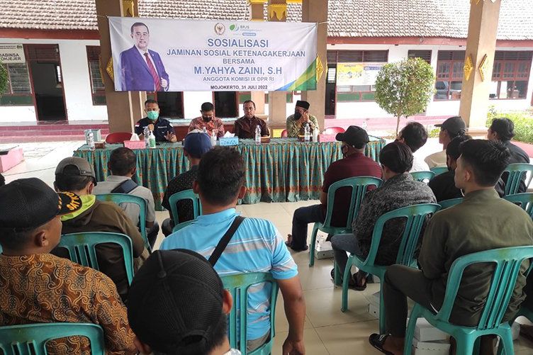 BPJAMSOSTEK Mojokerto Bersama DPR RI Kembali Sosialisasi Pentingnya Jaminan Kerja BPU