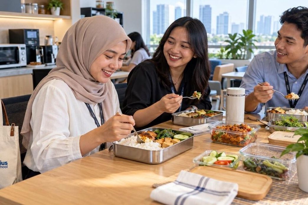 Bekal Makan Siang Kembali Diminati Pekerja