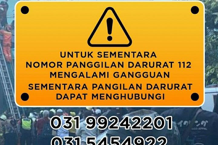 Sempat Dialihkan, Layanan 112 Surabaya Kembali Normal