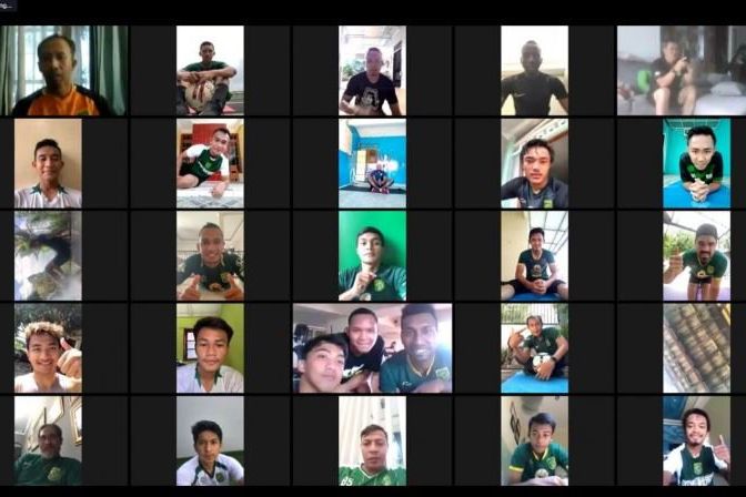 Serunya Latihan Fisik Online Pemain Persebaya