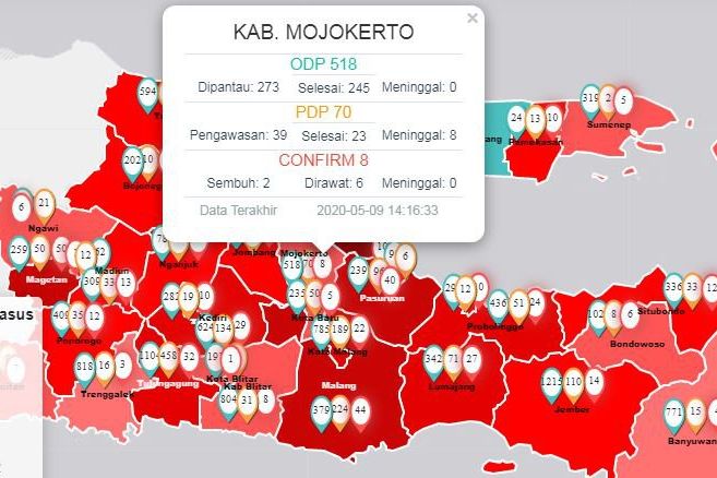 Pasien Positif Covid-19 di Mojokerto Bertambah, Tertular dari Tetangga